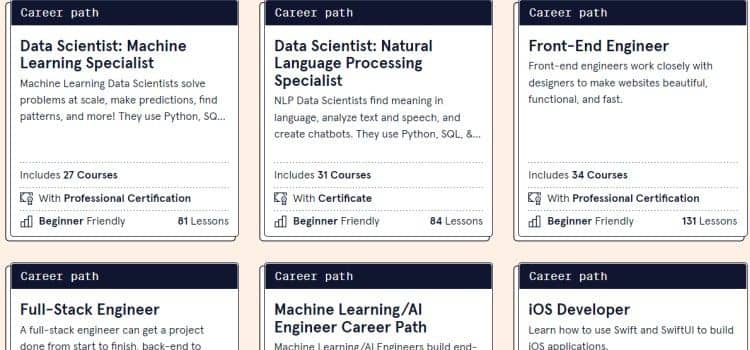 Career Paths inside Codecademy