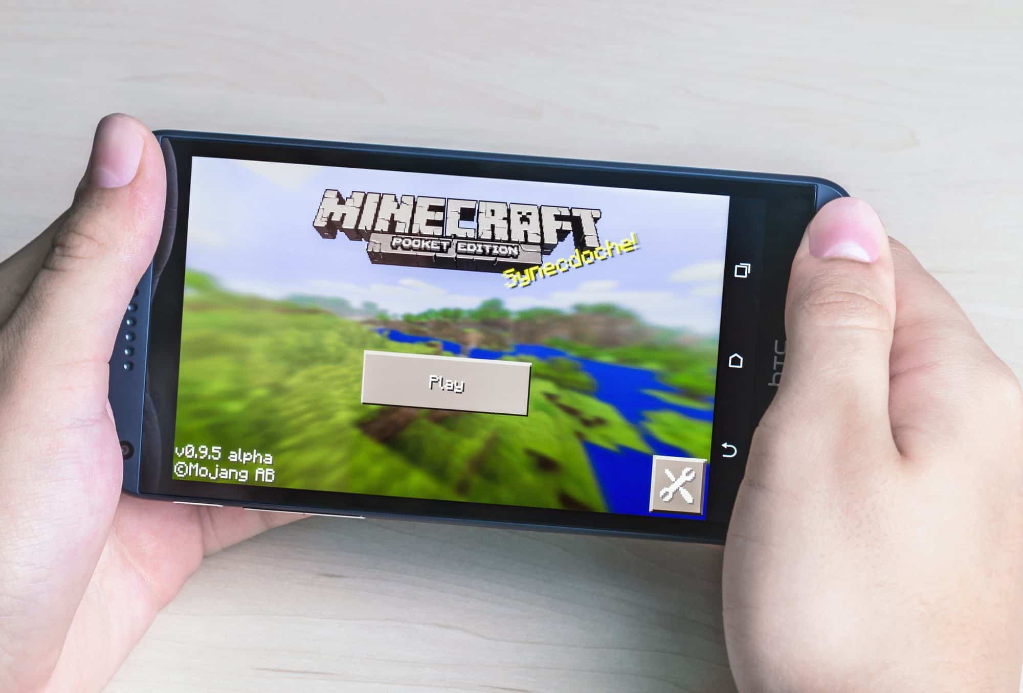 Minecraft computer game in the genre with elements of survival s