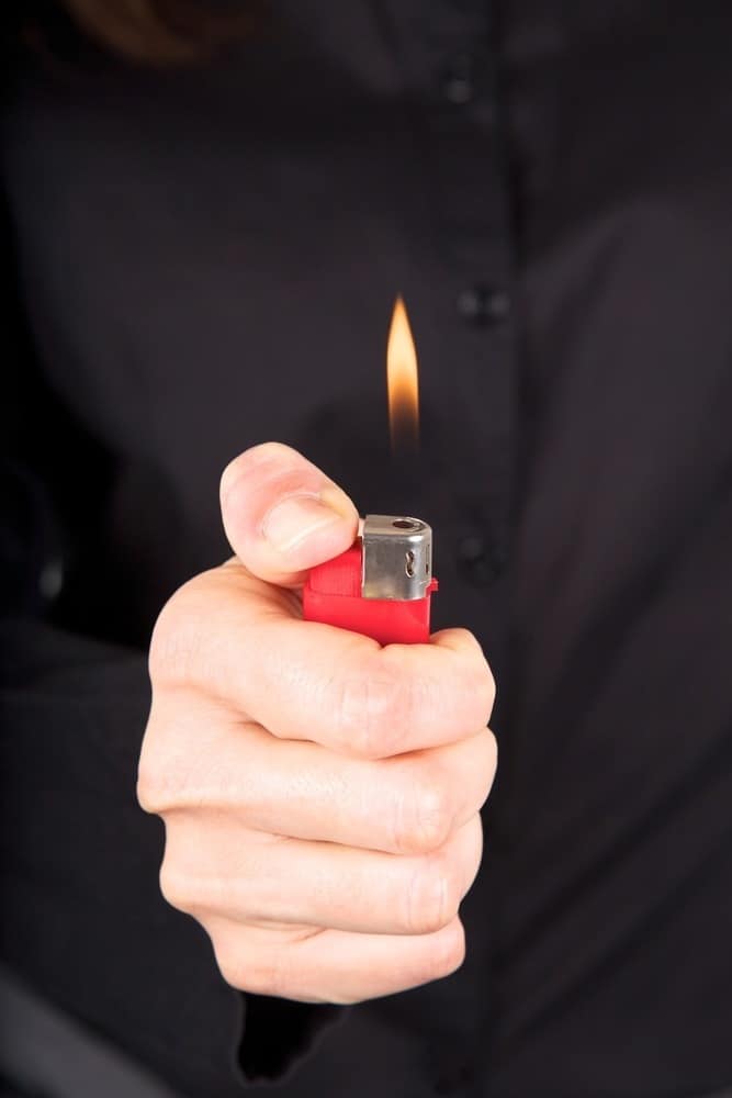 lighter on black background