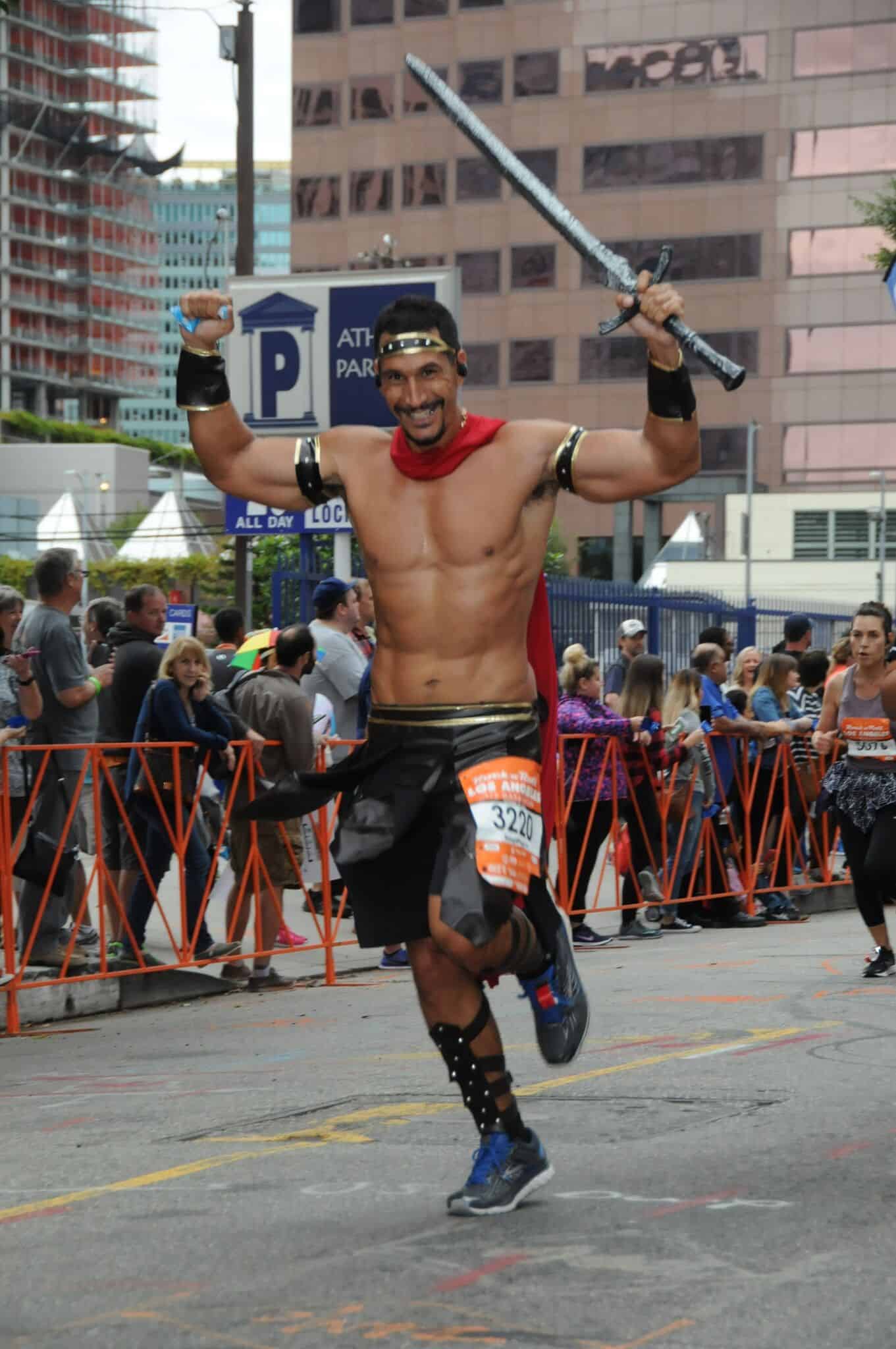 john_marathon_warrior Image of John Sonmez running a marathon in a warrior costume