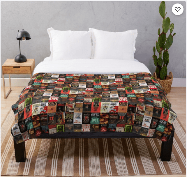 Stephen King Book Cover Collage Throw Blanket